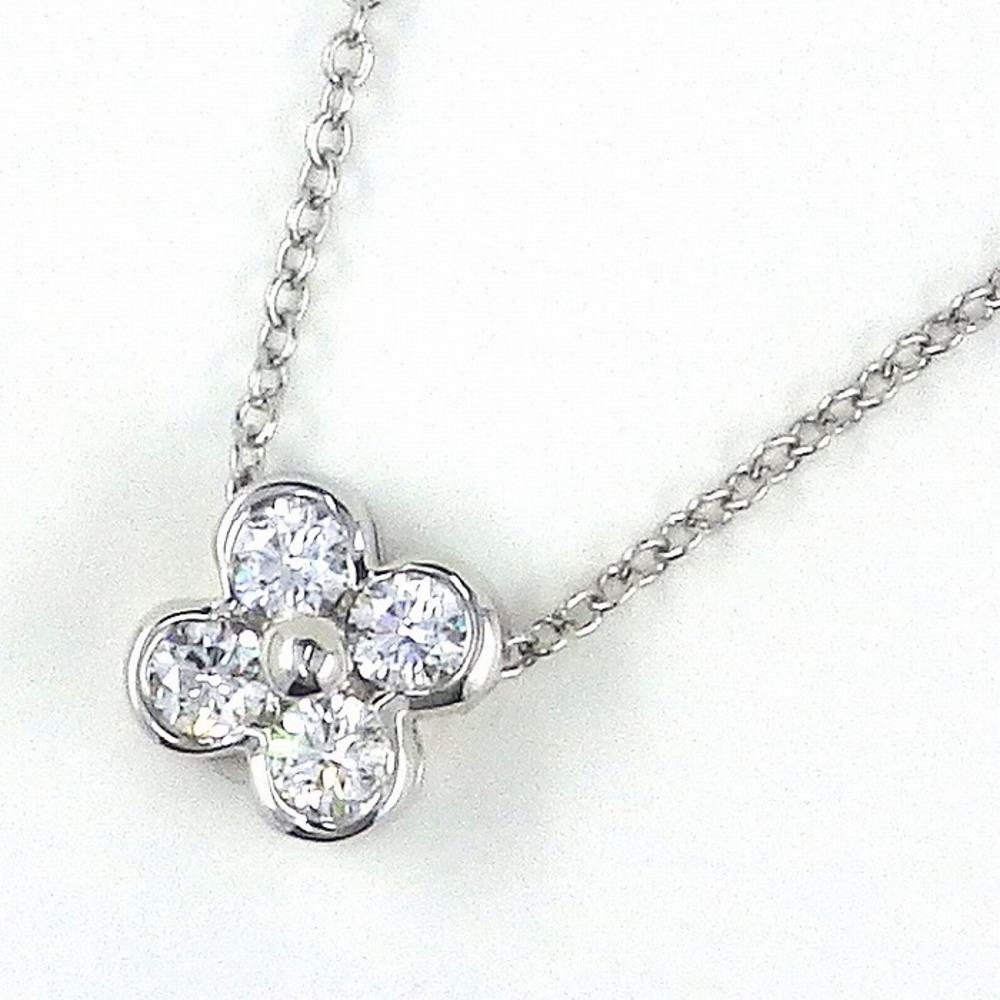 Tiffany Bezel Set Necklace Platinum Diamond